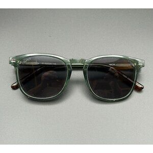 WMP Nick Translucent Green Sunglasses 52-20-148 w/Polarized Grey Lens Pre Owned
